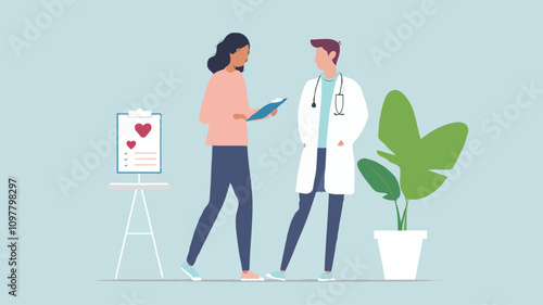 Medical Professionals Discussion Vector Illustration