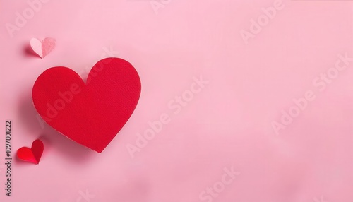 Creative Valentine's Day Half Heart Design. Perfect for Handmade Greeting Cards, Romantic Decor Ideas, and Personalized Love Notes with Minimalist Aesthetic on a Soft Pink Background