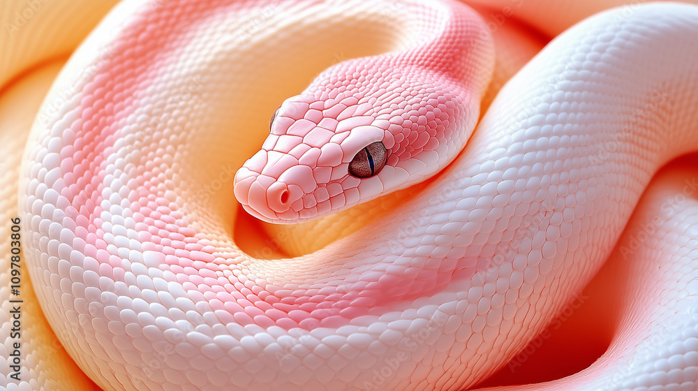 Fototapeta premium red and white snake