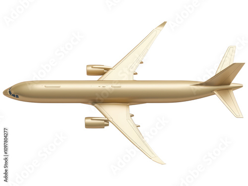 Elegant Gold Airplane Design for Creative Projects