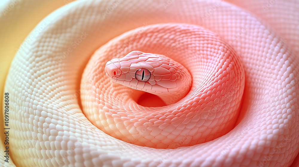 Fototapeta premium close up of a red snake