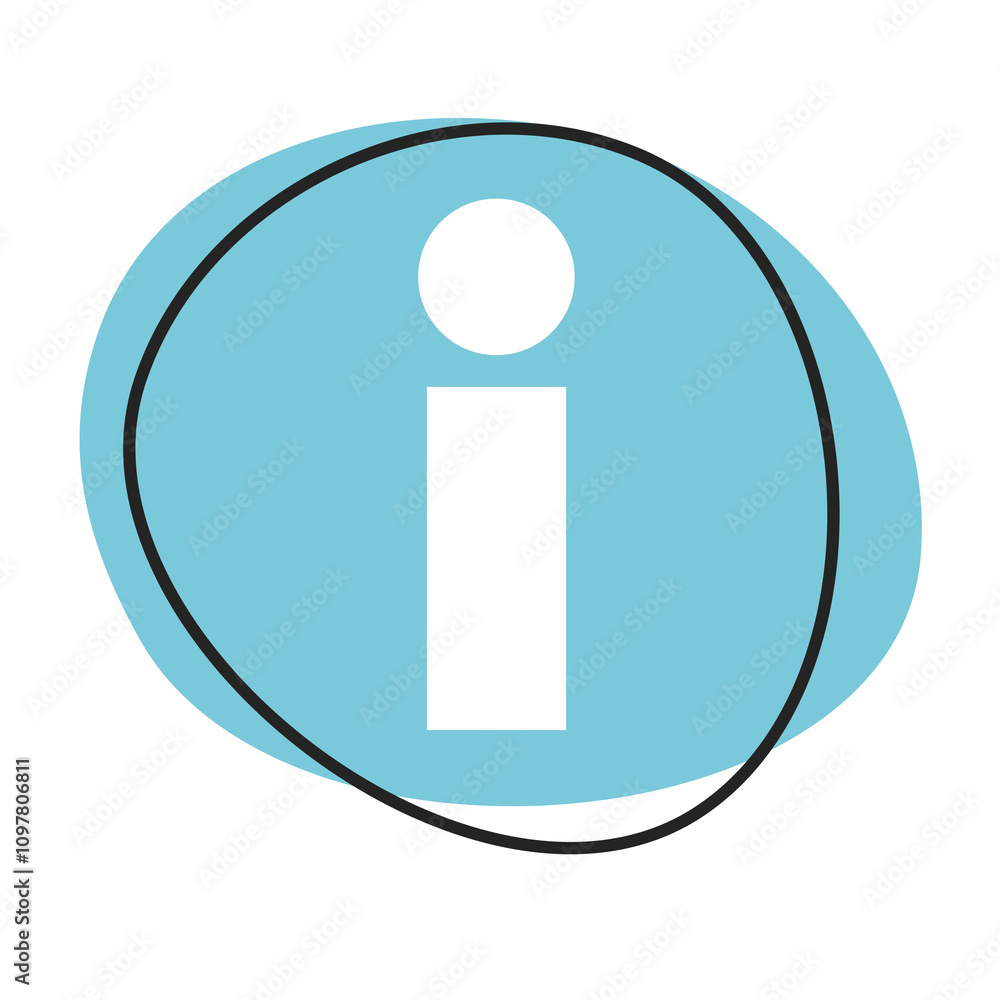 Information Button - Icon in blau und weiß Information Button - Icon in blau und weiß