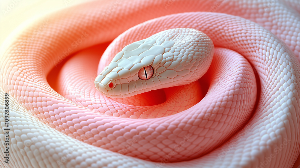Fototapeta premium close up of a red snake