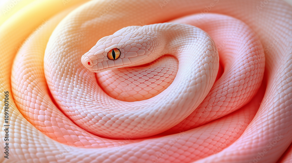 Fototapeta premium close up of a red snake