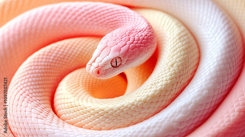 Fototapeta premium close up of a red snake