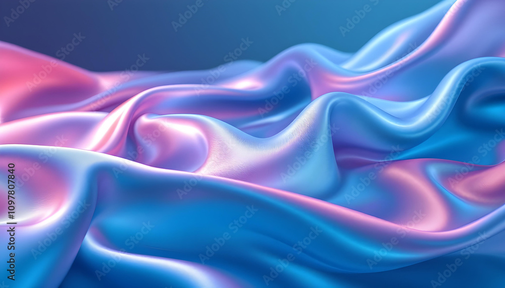 Obraz premium Crimson Silk Waves