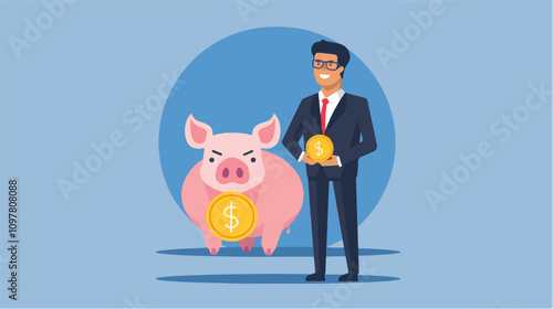 Financial Growth and Wealth Management Illustration