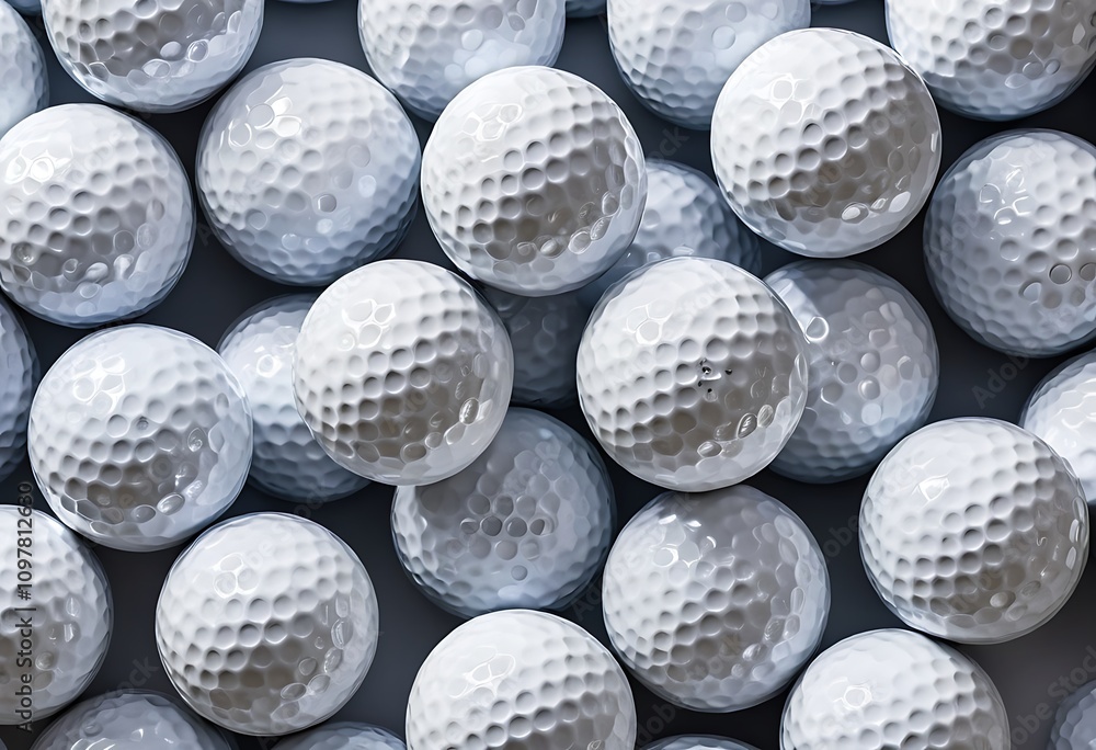 3d rendering golf balls full background 3d rendering golf balls full background