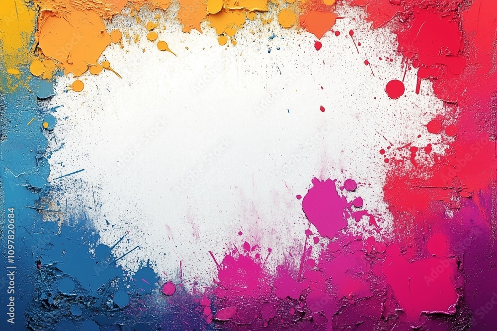 Obraz premium Frame template made of paint stains