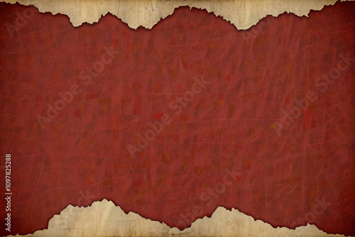 old vintage red scratch torn paper