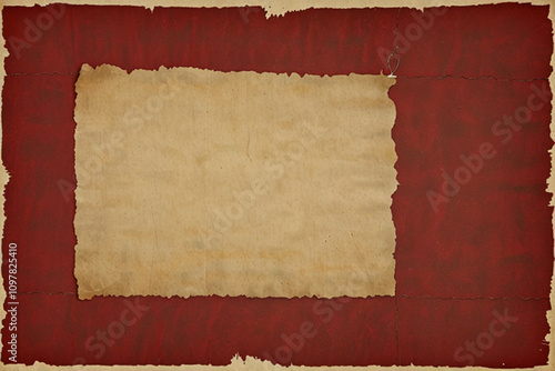 old vintage red scratch torn paper
