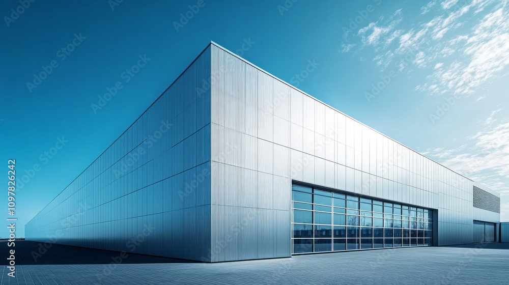 A large building with a lot of windows and a metal roof A large building with a lot of windows and a metal roof