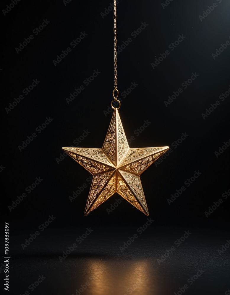 christmas star on black background christmas star on black background