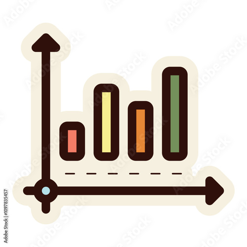 statistical bar graph sticker