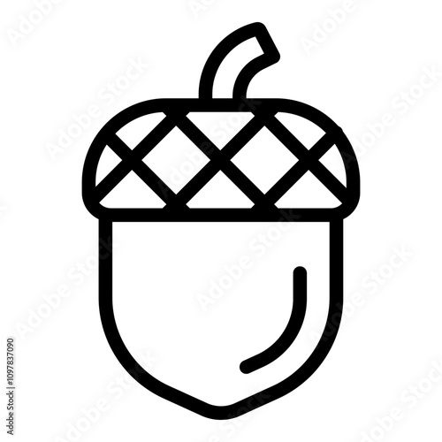 Acorn icon. Vector line icon	