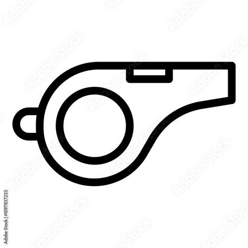 Whistle icon. Vector line icon
