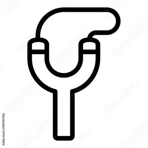 Slingshot icon. Vector line icon	