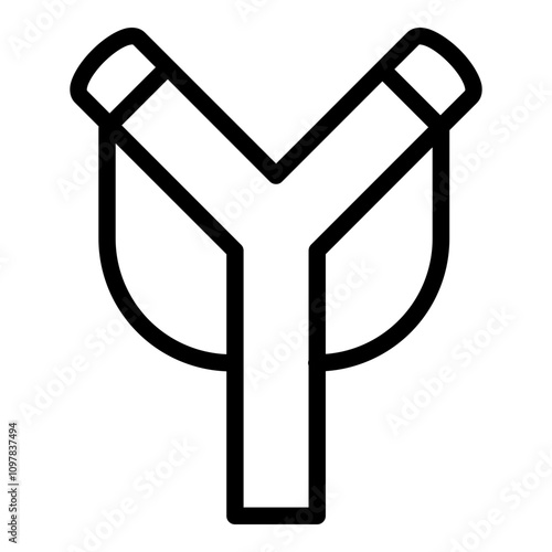 Slingshot icon. Vector line icon	