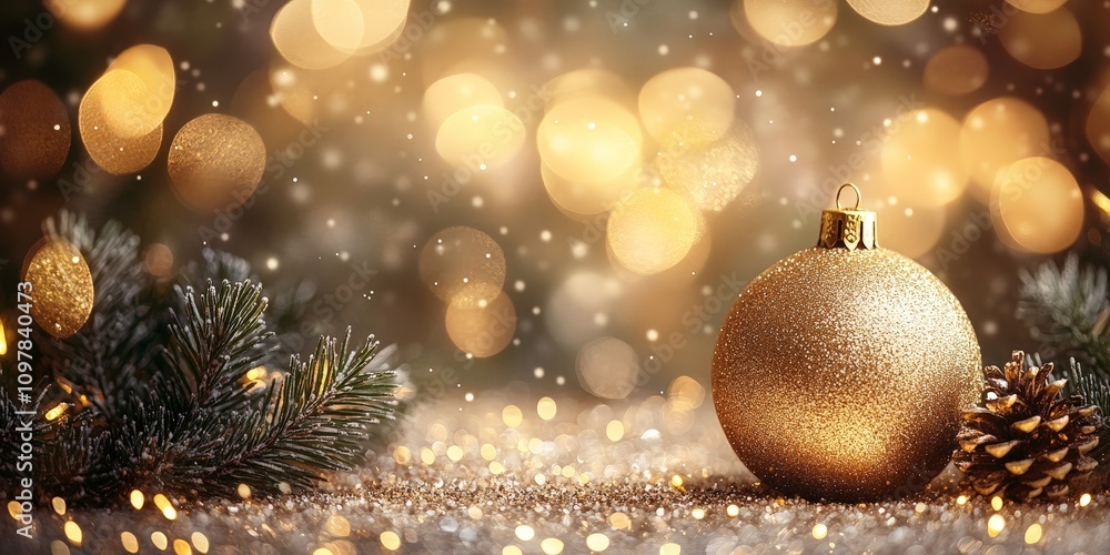 Elegant Golden Bokeh Light Background with Shimmering Glow Elegant Golden Bokeh Light Background with Shimmering Glow
