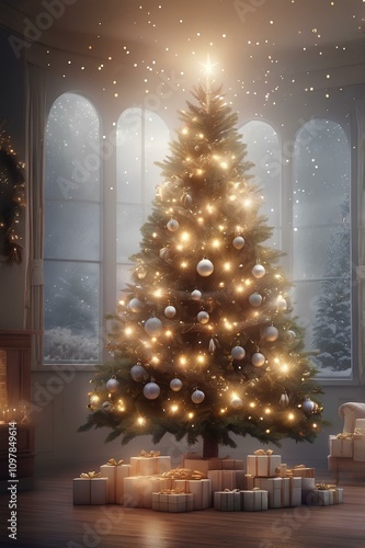 Christmas wallpaper, Christmas background, Christmas tree, Christmas photo, luxury Christmas