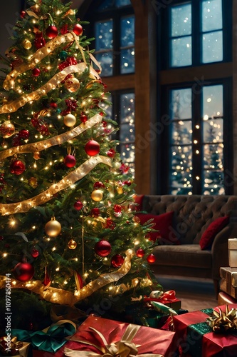 Christmas wallpaper, Christmas background, Christmas tree, Christmas photo, luxury Christmas