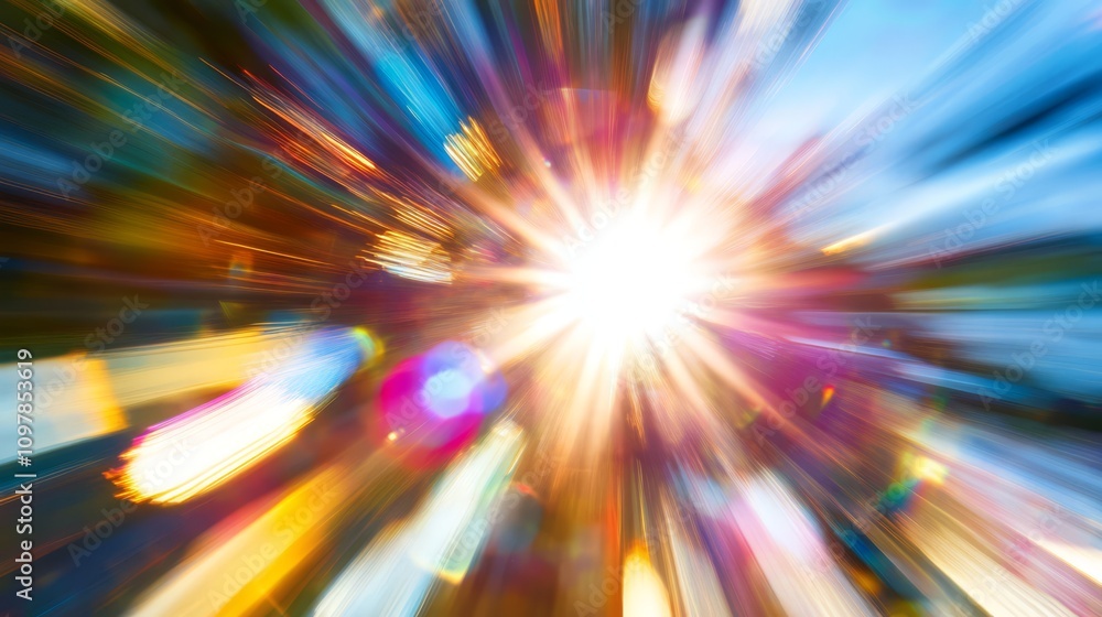 Bright colorful zoom burst effect. Bright colorful zoom burst effect.