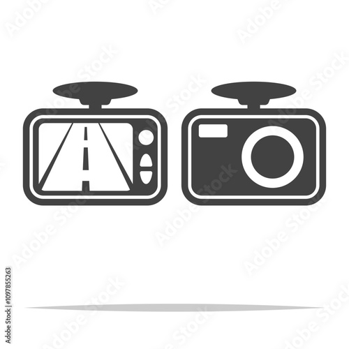 Car dashboard camera icon transparent vector isolated