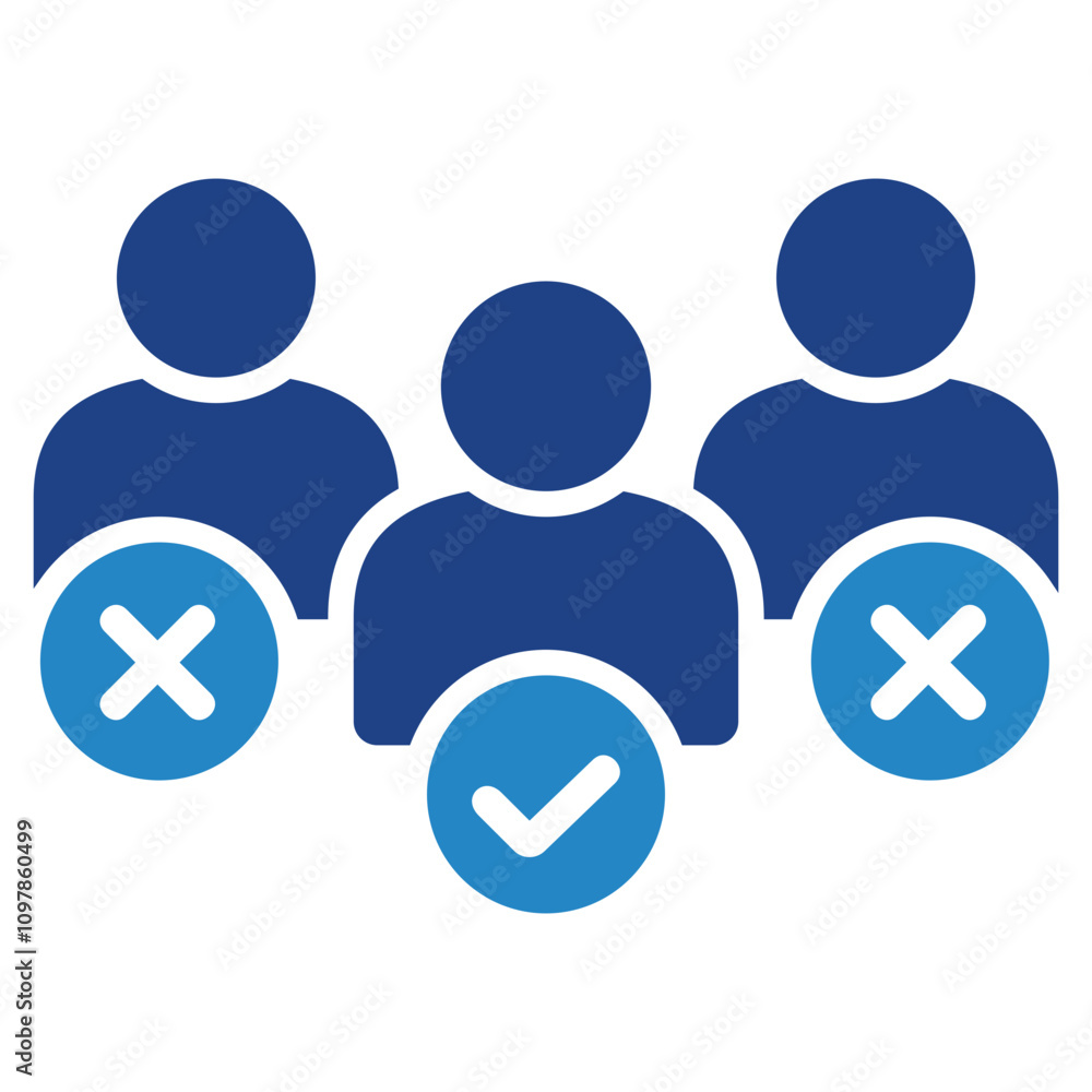 Obraz premium Attendance dual tone color icon, use for UI, UX, app and web development, digital or print. for industry, education, business, financial, Human Resources theme.