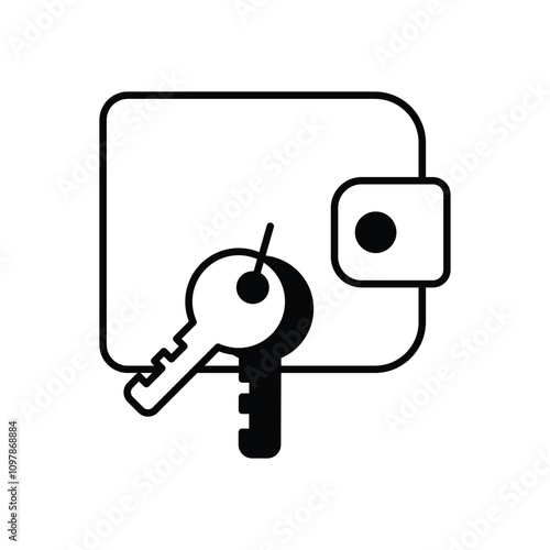 Multi-Signature Wallet vector icon stock illustration