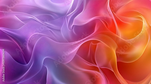 Abstract colorful flowing fabric texture.