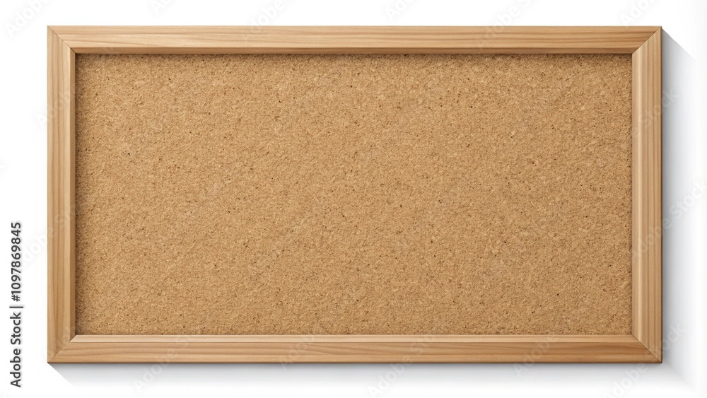 Fototapeta premium cork board with wooden frame isolated on white or transparent PNG 