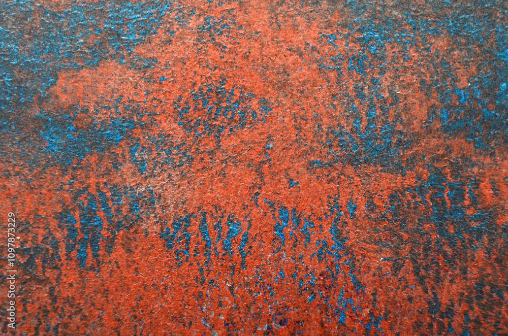 abstract art background of blue stains on red abstract art background of blue stains on red