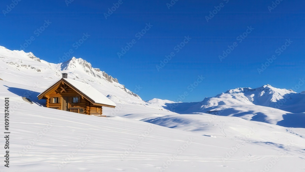 Serene Snowy Mountain Cabin: Perfect for Winter Escapes, Cozy Retreats, and Breathtaking Landscape Photography Serene Snowy Mountain Cabin: Perfect for Winter Escapes, Cozy Retreats, and Breathtaking Landscape Photography
