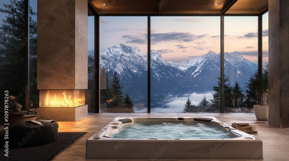 Modern Mountainside Home with Hot Tub Modern Mountainside Home with Hot Tub