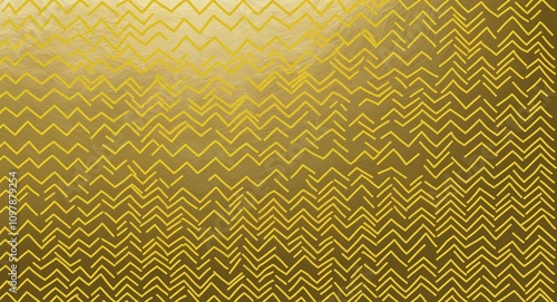 Yellow Arrow pattern hand drawn design on Gold background illustration