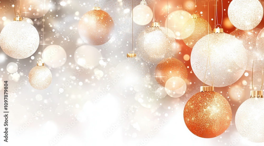 Decorative ornaments create a festive atmosphere in a winter celebration setting