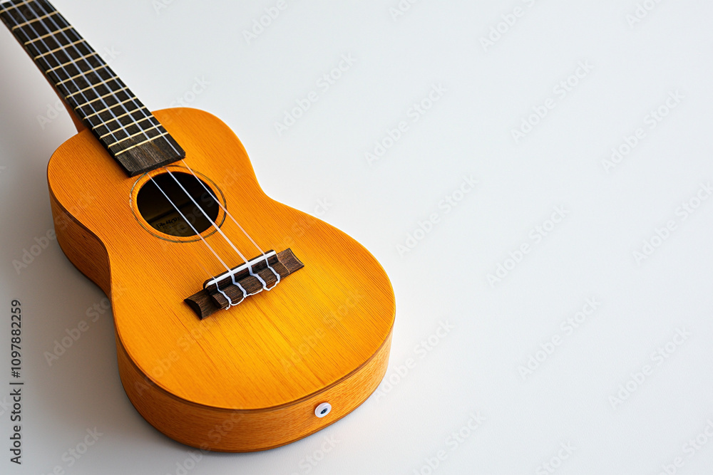 Fototapeta premium acoustic guitar on white background
