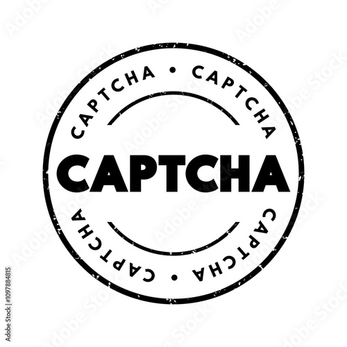 CAPTCHA - Completely Automated Public Turing test to tell Computers and Humans Apart - is a type of challenge-response test used in computing to determine whether the user is human, text stamp