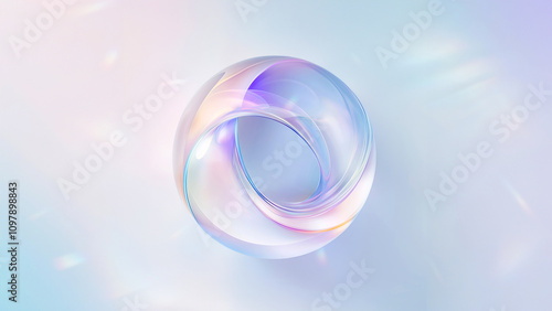 透明感のあるカラフルな球体