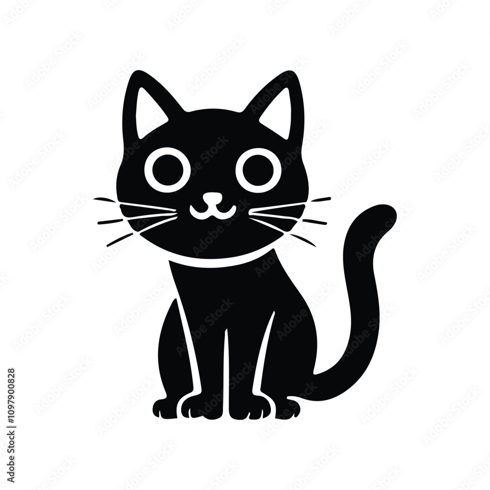 Cute Cat Vector Icon Design Illustration – Pet Clipart, Feline Graphics & Animal Art Cute Cat Vector Icon Design Illustration – Pet Clipart, Feline Graphics & Animal Art