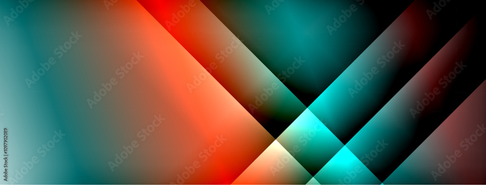 Obraz premium Light shadow lines dynamic gradient background