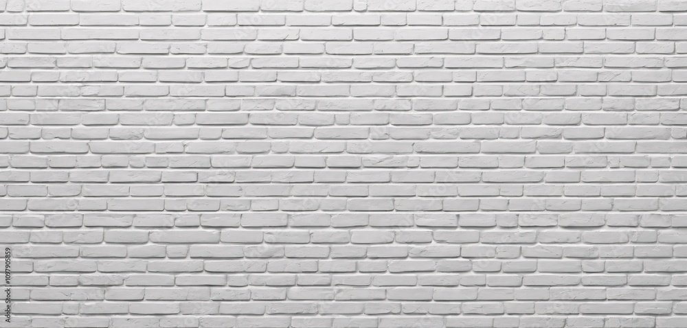 Fototapeta premium Simple White Brick Wall Banner Background