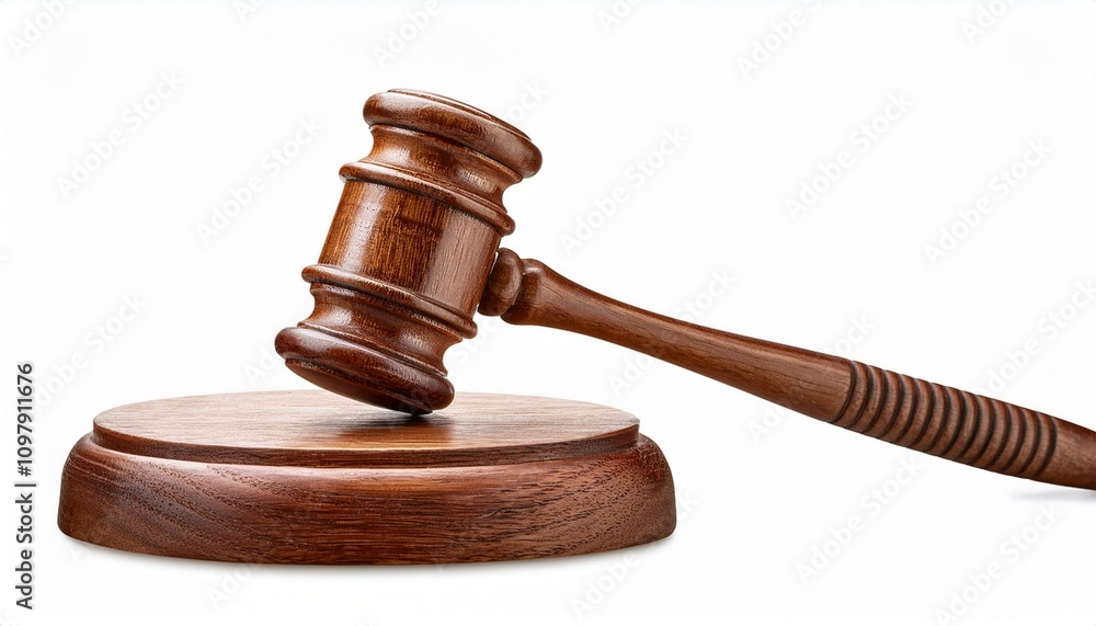 Wooden Judge Gavel with Soundboard on Transparent Background Wooden Judge Gavel with Soundboard on Transparent Background