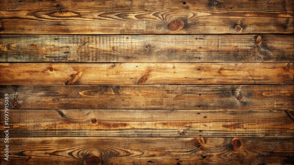 Naklejka premium A rustic wooden backdrop with a weathered, natural texture and a warm, inviting brown hue