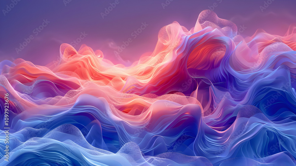 Obraz premium Abstract 3D Wave Background Illustration