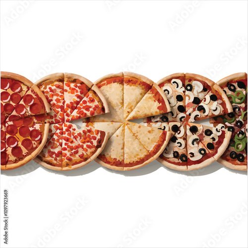 Appetizing Pepperoni Pizza Slice Ideal for Menus and Food Advertising