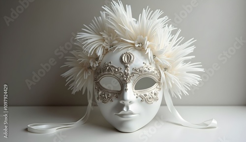 venetian carnival mask, mattacino photo