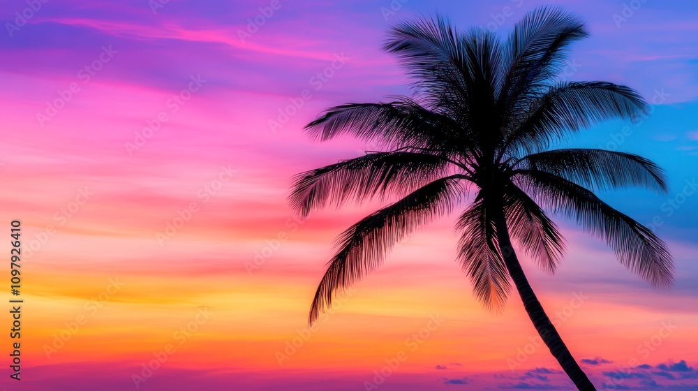 Palm Tree Silhouette at Sunset Palm Tree Silhouette at Sunset