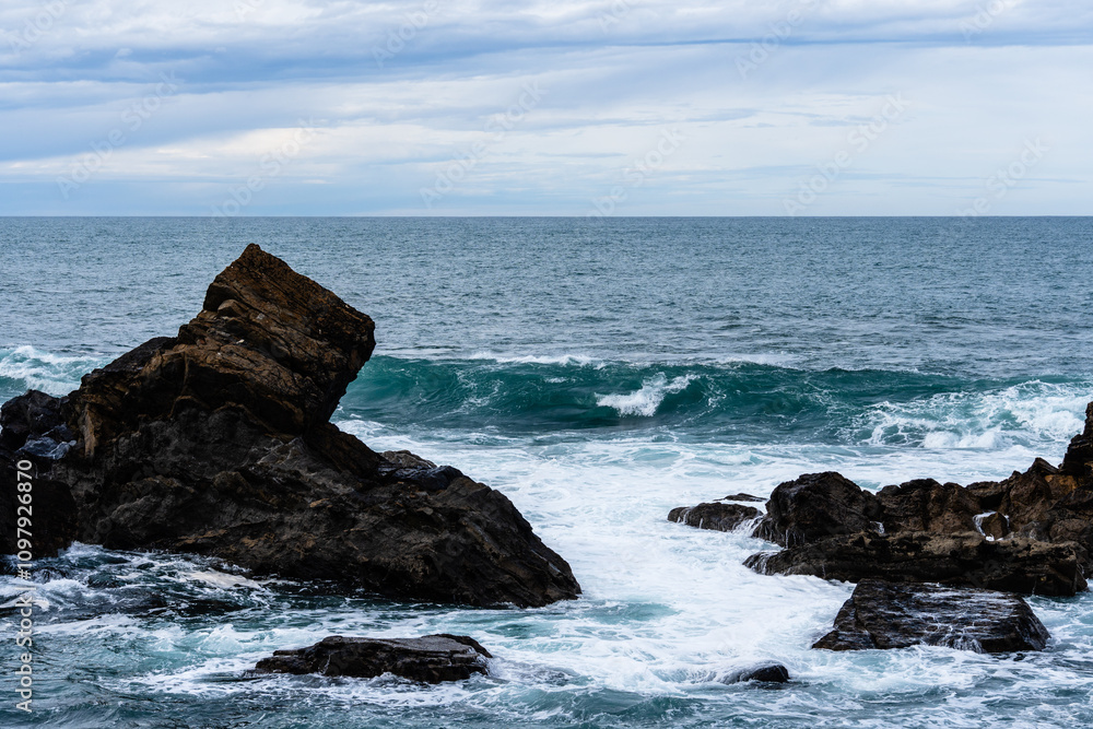 Cliffs at Ribadesella in the Cantabrian Sea. Asturias Cliffs at Ribadesella in the Cantabrian Sea. Asturias