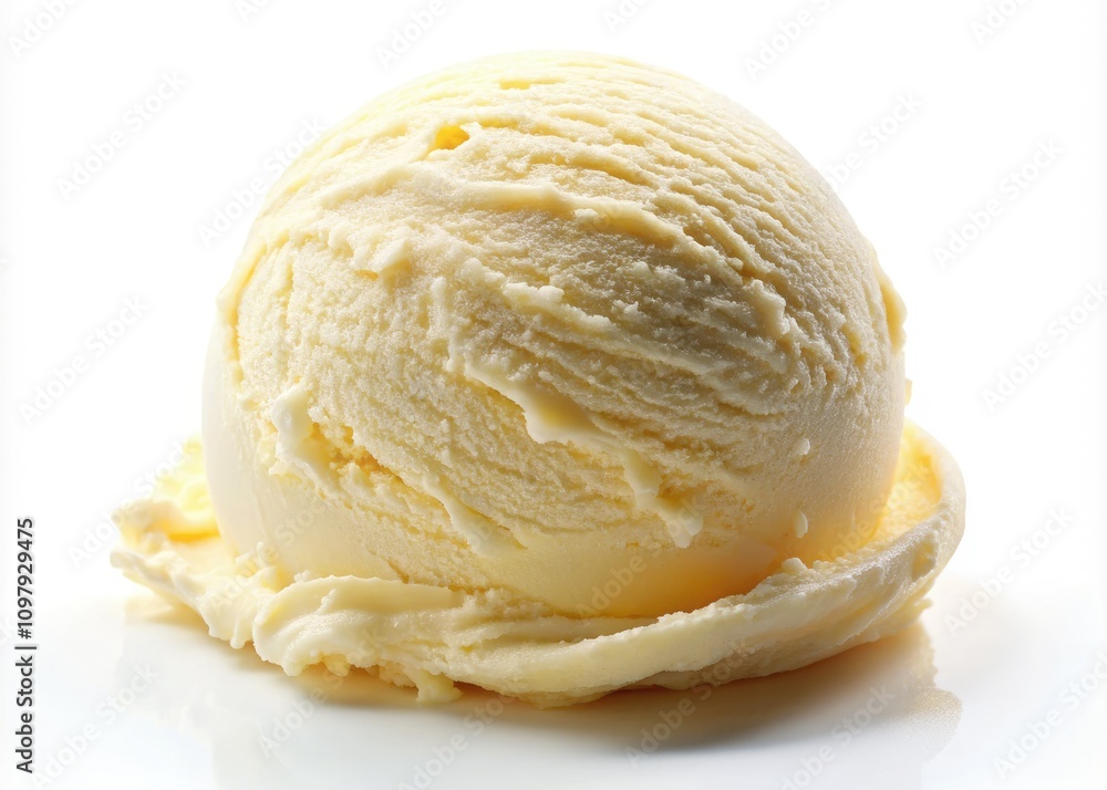 Large Scoop of Vanilla Ice Cream on White Background - Perfect for Summer Treats, Desserts, Food Photography, and Ice Cream Lovers Large Scoop of Vanilla Ice Cream on White Background - Perfect for Summer Treats, Desserts, Food Photography, and Ice Cream Lovers